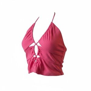 Wild Fable Pink Ribbed Crop Top